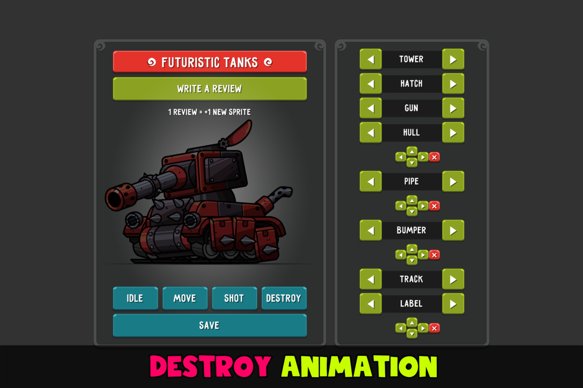 Futuristic Tanks Builder & Animation