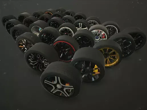Car Wheel Tire With Disk Pack (30 Wheels)