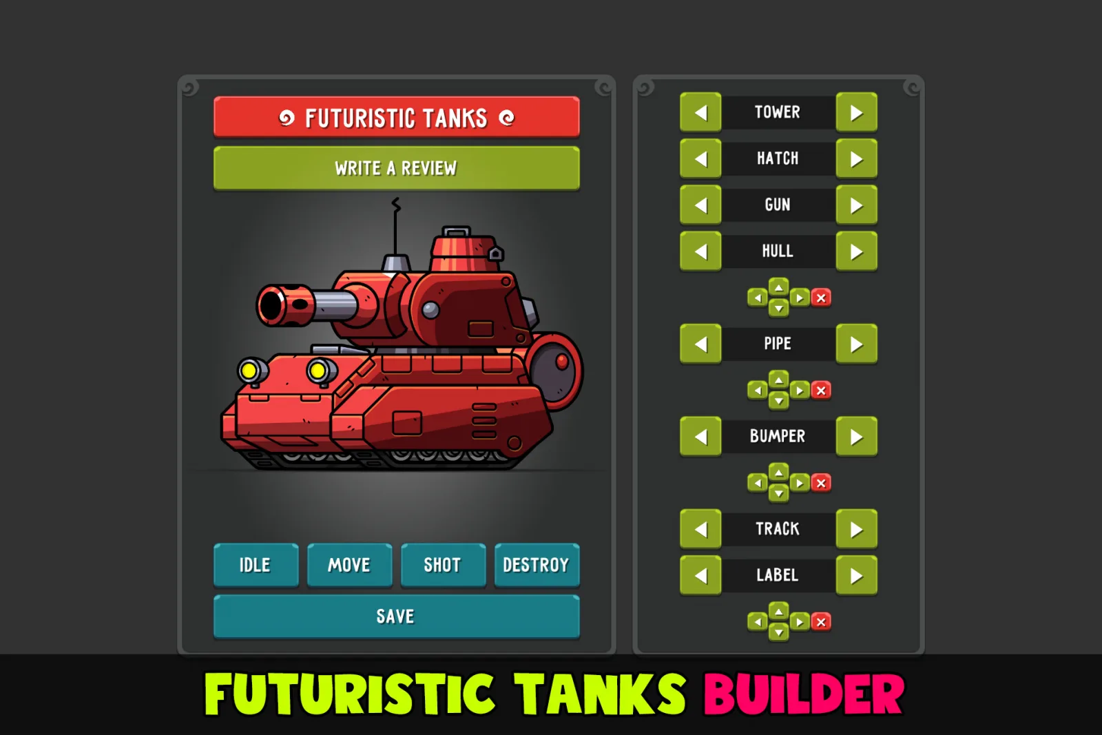 Futuristic Tanks Builder & Animation