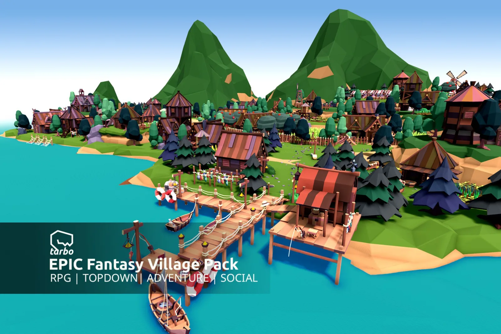 EPIC Fantasy Village - Low Poly 3D Art