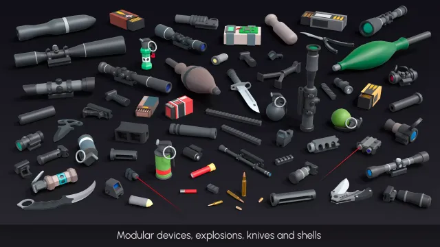 Firearms - Low Poly 3D Models Pack
