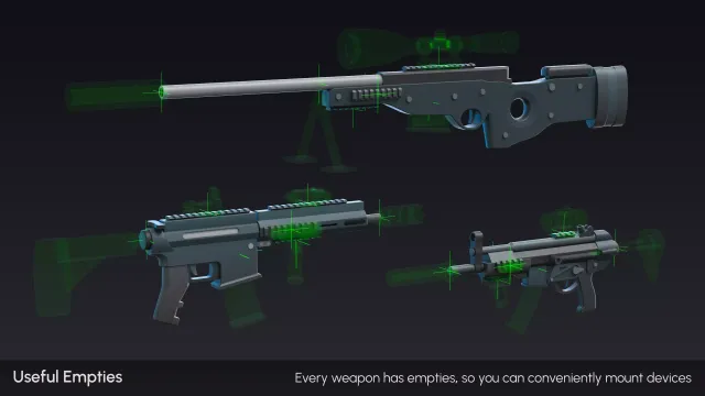 Firearms - Low Poly 3D Models Pack