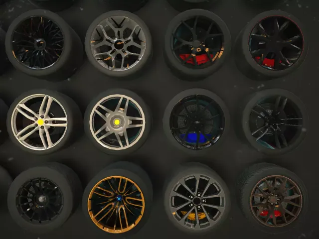 Car Wheel Tire With Disk Pack (30 Wheels)