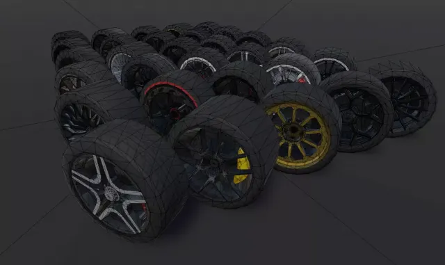 Car Wheel Tire With Disk Pack (30 Wheels)