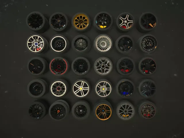 Car Wheel Tire With Disk Pack (30 Wheels)