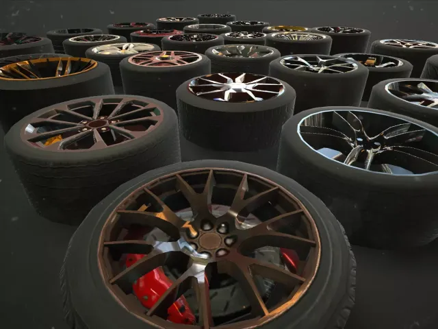 Car Wheel Tire With Disk Pack (30 Wheels)