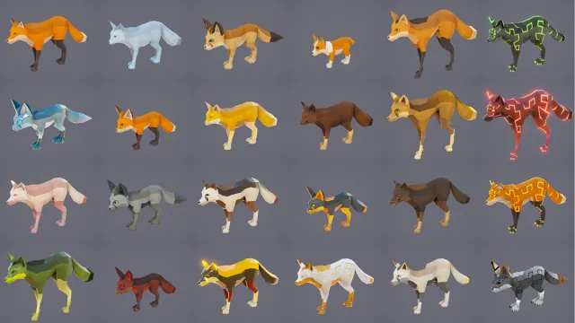 Poly Art: Fox