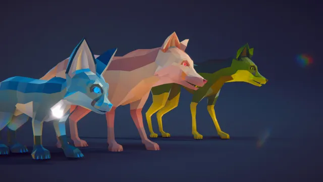 Poly Art: Fox