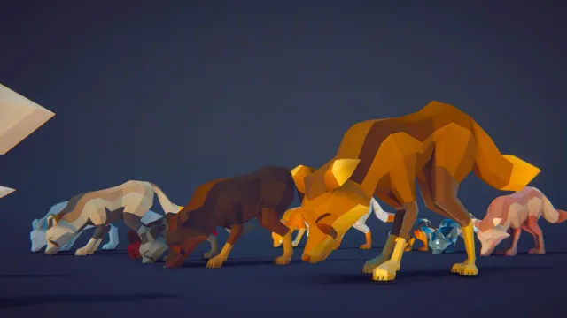 Poly Art: Fox