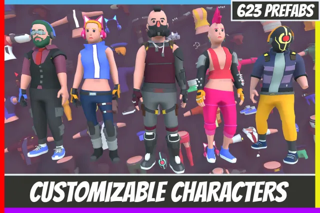 Customizable 3D Cyberpunk Characters Vol 2