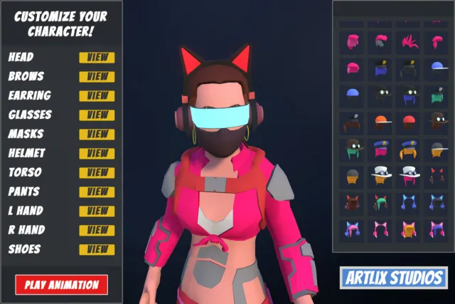 Customizable 3D Cyberpunk Characters Vol 2