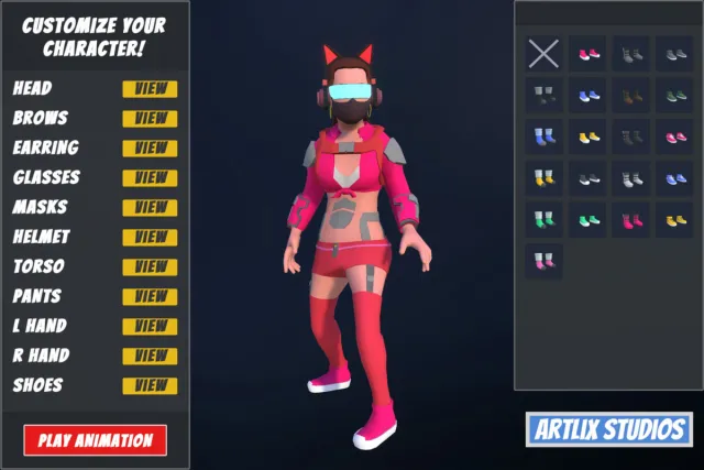 Customizable 3D Cyberpunk Characters Vol 2