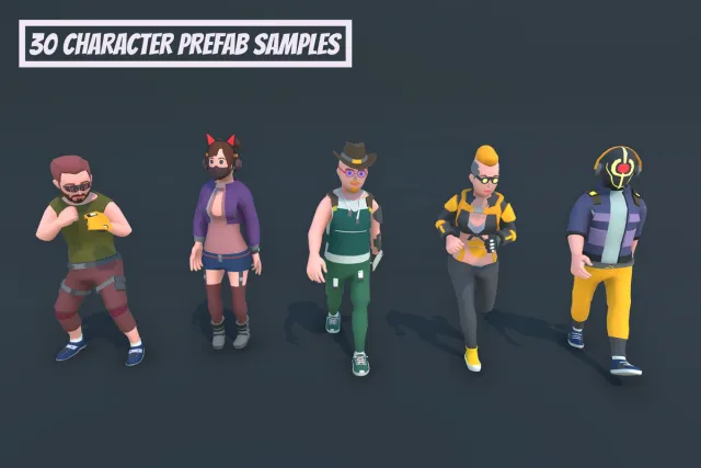 Customizable 3D Cyberpunk Characters Vol 2