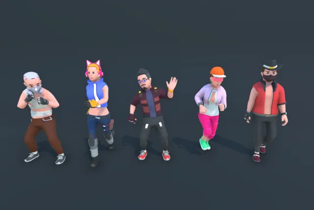 Customizable 3D Cyberpunk Characters Vol 2