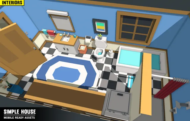 Simple House Interiors - Cartoon assets