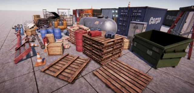 Industrial Props Pack - PBR