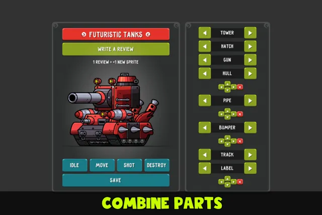 Futuristic Tanks Builder & Animation