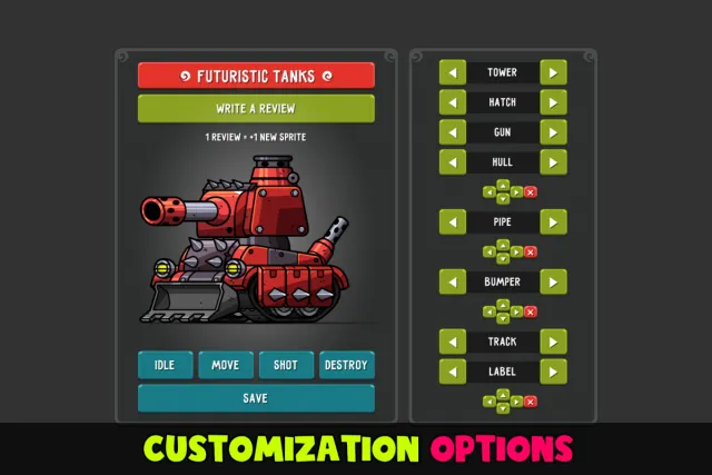Futuristic Tanks Builder & Animation