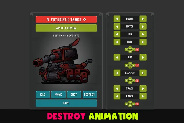 Futuristic Tanks Builder & Animation
