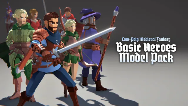 Low-Poly Medieval Fantasy Heroes - Basic Pack