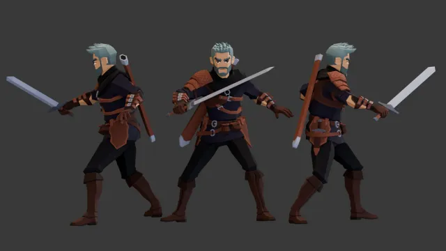 Low-Poly Medieval Fantasy Heroes - Basic Pack