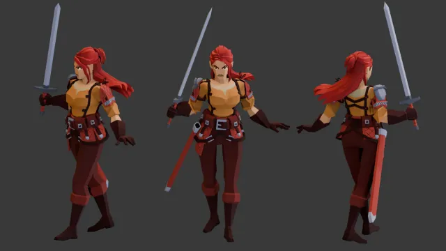Low-Poly Medieval Fantasy Heroes - Basic Pack