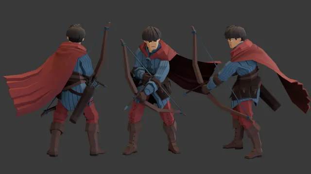 Low-Poly Medieval Fantasy Heroes - Basic Pack