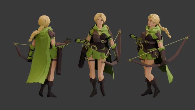Low-Poly Medieval Fantasy Heroes - Basic Pack