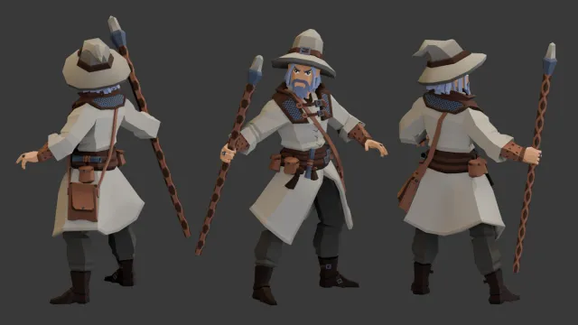 Low-Poly Medieval Fantasy Heroes - Basic Pack
