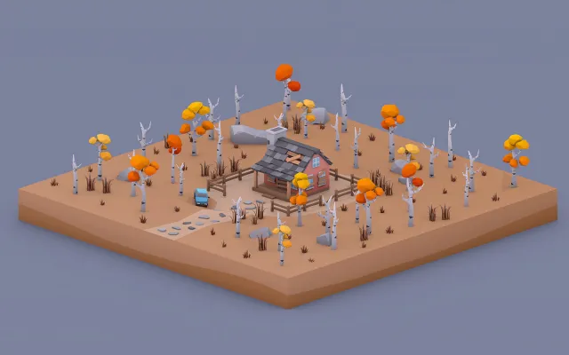 Low Poly Autumn Locations Pack