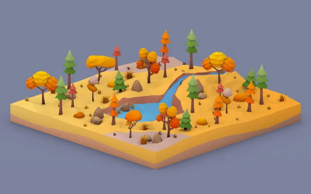 Low Poly Autumn Locations Pack