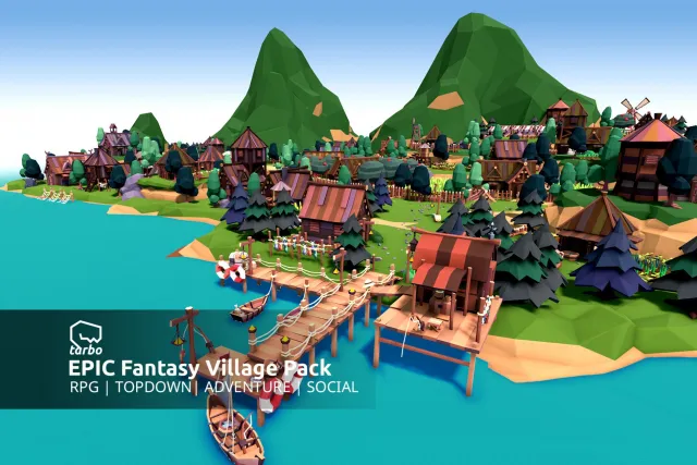 EPIC Fantasy Village - Low Poly 3D Art