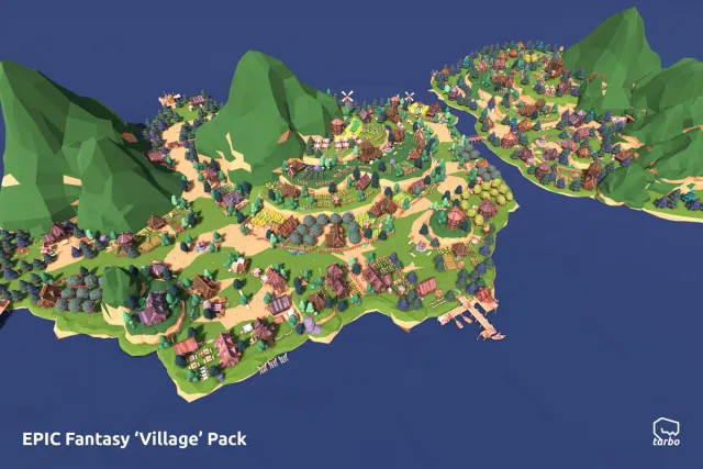EPIC Fantasy Village - Low Poly 3D Art