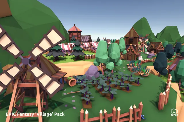 EPIC Fantasy Village - Low Poly 3D Art