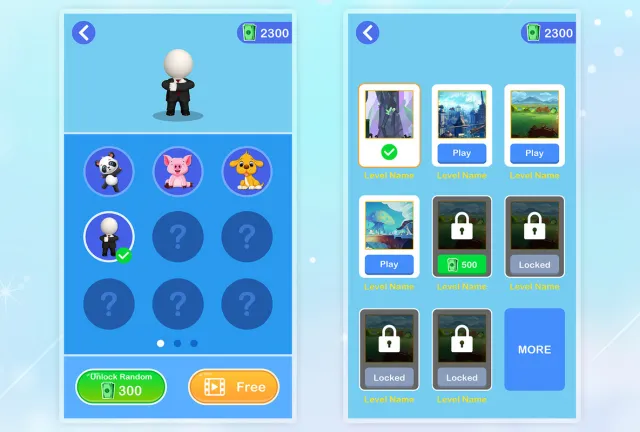 Casual Puzzle Game UI Pack